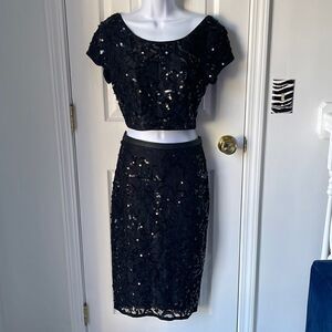 2 piece sequin skirt and top